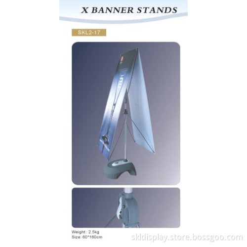 x banner with water base
